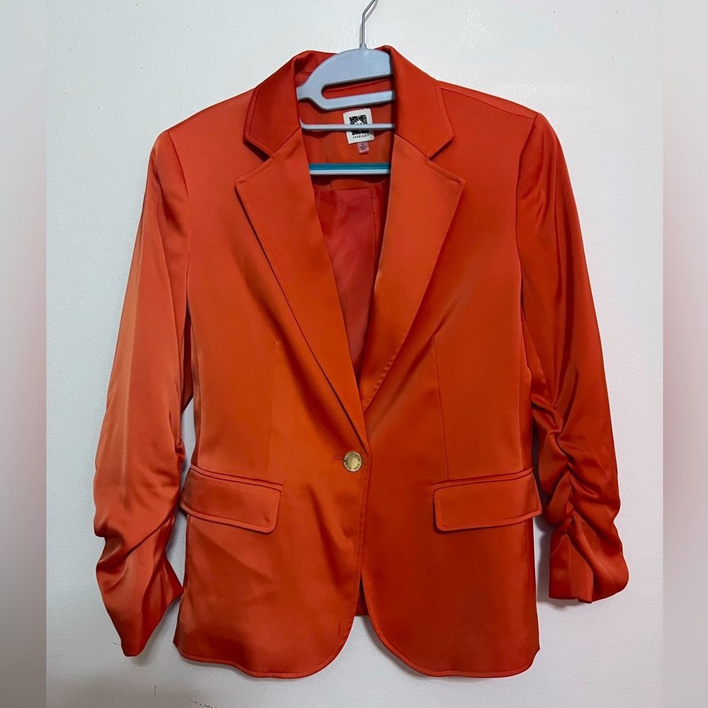 Anne Klein Orange Blazer/ Size Small